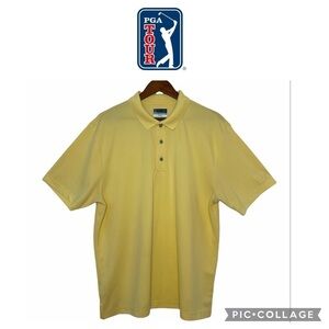 PGA Tour men golf yellow polo shirt